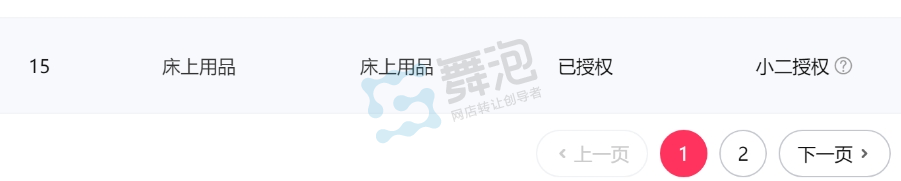 二级类目授权截图